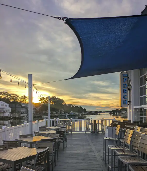 Outdoor Seating - The Porch on Long Creek - Virginia Beach, VA